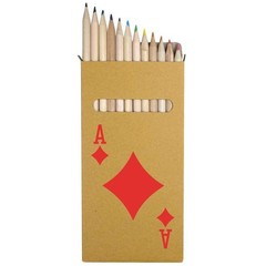 12 x ‘Ace Of Diamonds’ Long 178mm Coloured Pencils / Pencil Set (PE00081461)