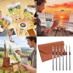 Portable Size Watercolor Brush Collection 6Pieces For Outdoor Sketching