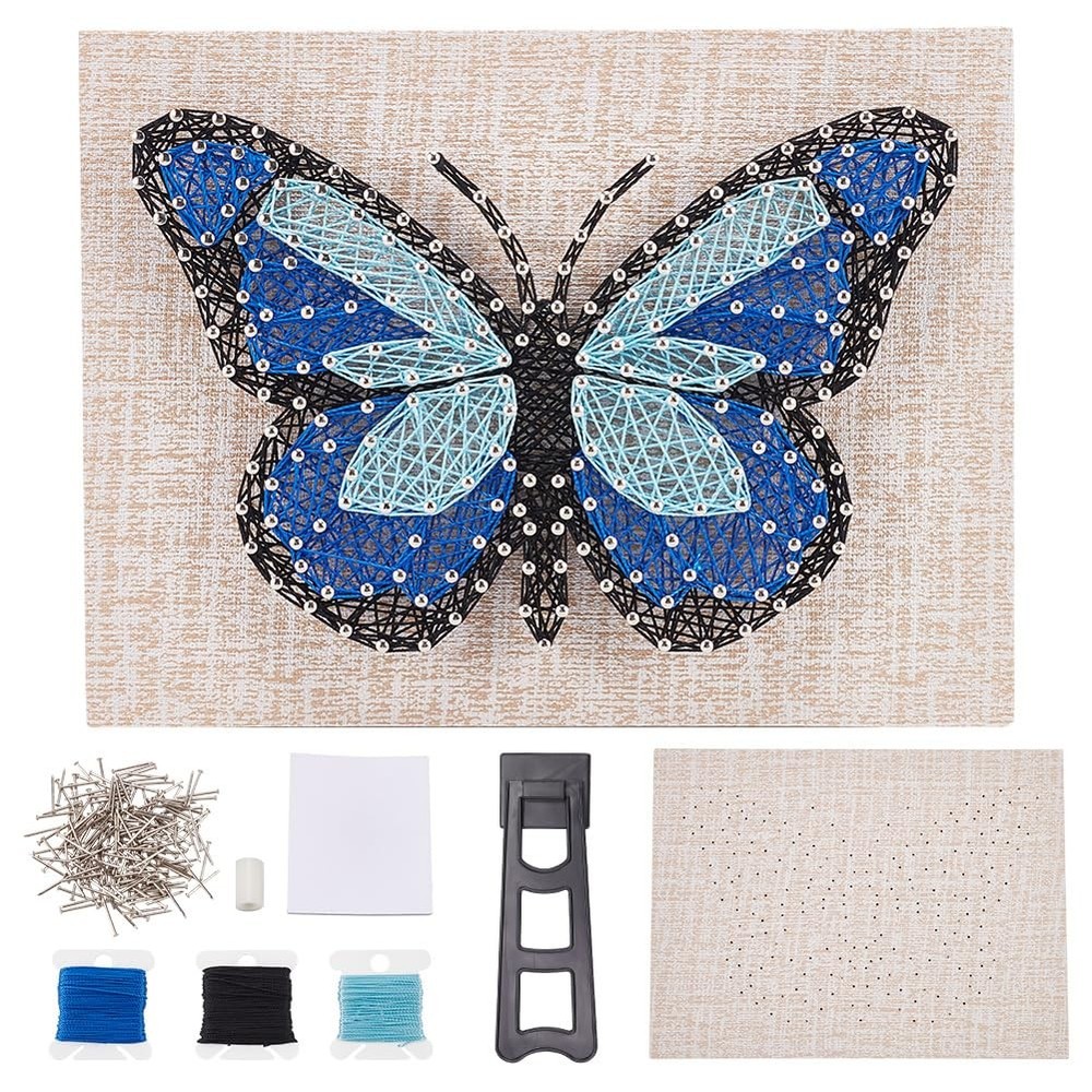 DIY String Art Kit Blue Butterfly Craft Kit Creative Craft Kits 3D String Art…