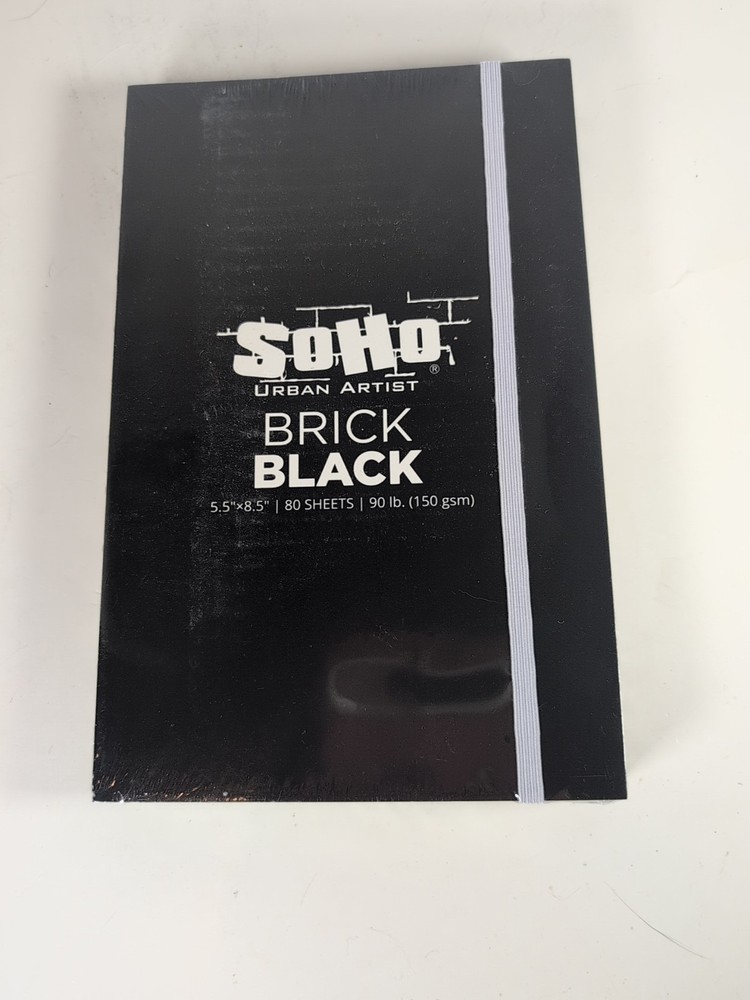 SoHo Urban Artist Brick Sketchbook Journal Black 5.5″ x 8.5″
