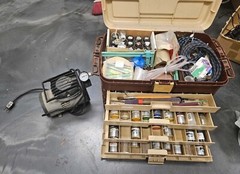 Badger Airbrush Compressor Pactra Racing Finish Paint & Tool Lot