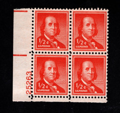1954-1968 – Choose from ALL LIBERTY SERIES Plate Blocks1030 to 1052! 1/2c to $1