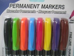 Durable Line/Tip Fine Point Permanent Marker Pen Bright color Assorted