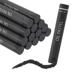 Soft Oil Pastels, Oil Pastel Crayons Blendable(Black, Pack of 36)