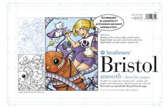 Strathmore (25-611 STR-25-611 24 Sheet Smooth Bristol Pad, 11 by 11×17, White