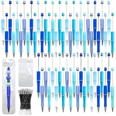 Customizable Bead Pens Set – 50 Plastic Ballpoint Pens