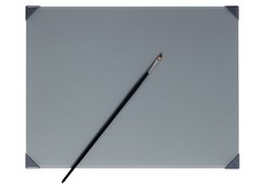 POSH Glass Artist Palette | Neutral Grey, 12 x 16 inches | Tempered Glass Pal…