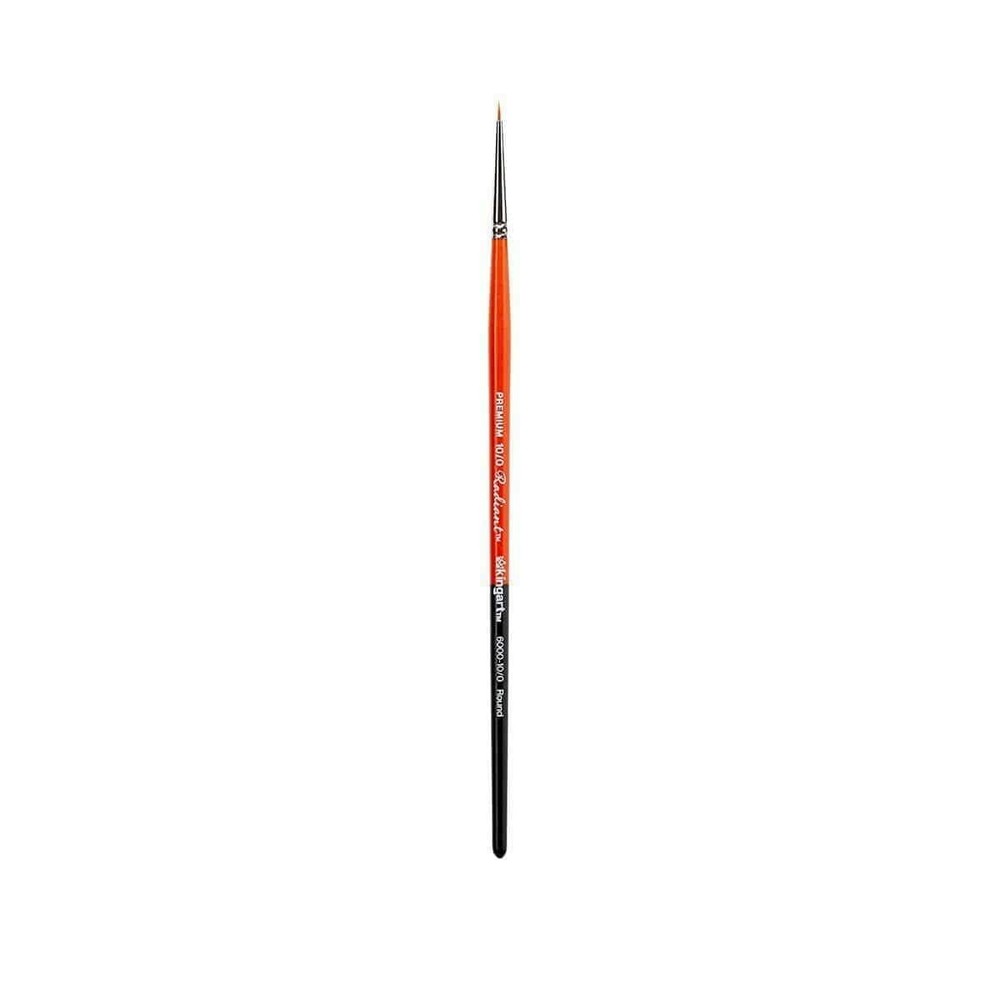 KINGART Premium Radiant 6000 10 0 Round Artist Brush Synthetic Taklon Hair Short