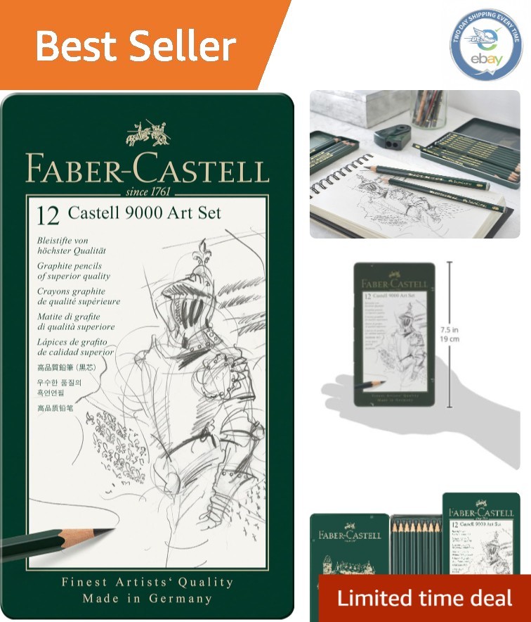 Set of 12 Break-Resistant Graphite Pencils 8B-2H – Ideal for Artists & Designers