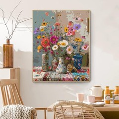 PRASIO Paint by Numbers Kit for Adults 16×20 Inch, XM-OP-ColorfulVases-4050