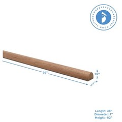 Split Walnut Wood Dowel Rods 1” x 36”, Unfinished for DIY Refacing | Woodpeckers