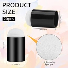 20 Pcs Finger Sponge Daubers for Stenciling Painting Ink Crafts Scrapbooking
