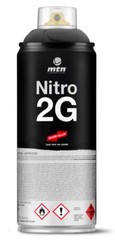 MTN Nitro 2G Black 500ml Spray Paint Silver Killer Matte New Montana Colors
