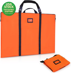 Large Art Portfolio Bag 24 X 36 Inch Poster Storage Carrying Case Orange