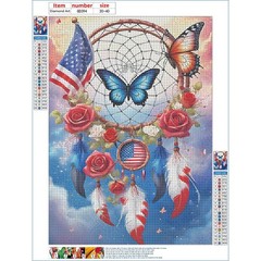 GDYEEH DIY 5D Flowers Butterfly Diamond Art 20 cm x 30 x 1 cm, UCGD394