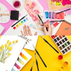 AIEX 9-Piece Fine Detail Paint Brush Set for Acrylic, Watercolor, and Oil Art