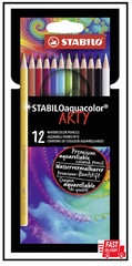 12-Pack Stabilo Aquacolor ARTY Watercolour Premium Colouring Pencils