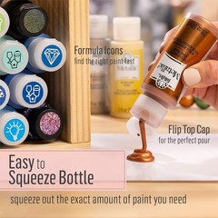 2 oz Non-Toxic Metallic Acrylic Paint in Sahara Gold – Ideal for All Surfaces