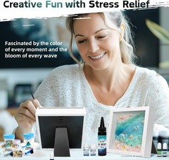 Crafts For Adults Women Teen Girls Ocean Beach UV Resin Kit for beginners Art…