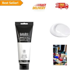 BASICS 250ml Acrylic Paint Tube in Titanium White – Washable & Non-Toxic