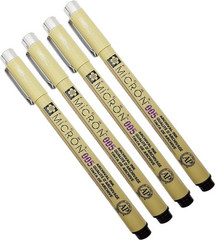 Sakura Pigma Micron 005 Black Pen 0.2Mm Line Width 1 Count (Pack of 4),