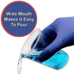 20 8Oz Disposable Graduated Clear Plastic Cups for Mixing Paint, Stain, Epoxy, R