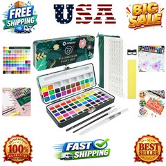 Watercolor Paint Set 72 Colors, Travel Watercolor Set with Watercolor Papers …