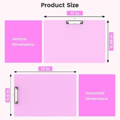 Extra Large 11×17 Clipboards, Landscape and Vertical Layout 2 Pack | Pink Pla…