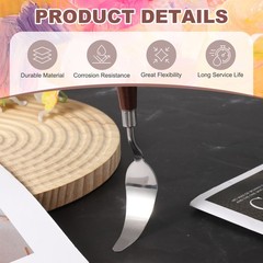 14mm #4 Painting Palette Knife Stainless Steel Spatula Wood Handle