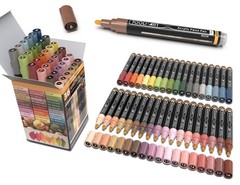 36 Acrylic Paint Pens Skin and Natural Earth Tone Marker Set For Rock Paintin…