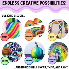 Kwik Stix Solid Tempera Paint Sticks, 12 Metallic Colors, Washable Paint Stic…