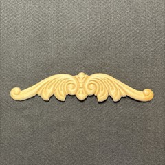 (5 Pack) 8-1/4 inch x 4-1/2 inch Sweeping Birch Wood Applique