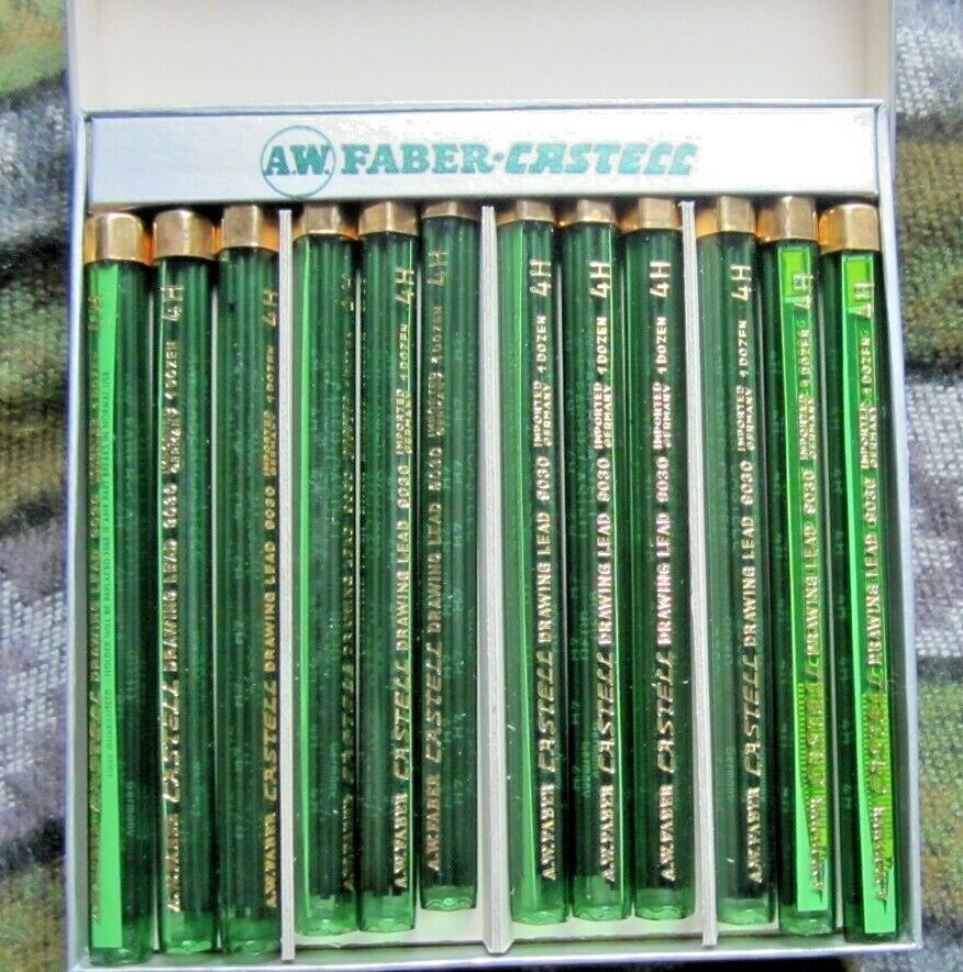A.W. FABER CASTELL #9030 4H DRAWING LEADS PRO GRADE 12X12 144 Leads