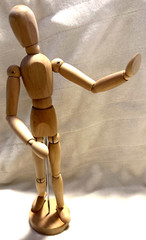 Vintage Wooden Articulated Artist Model Gestalta Poseable Jointed Figure By IKEA