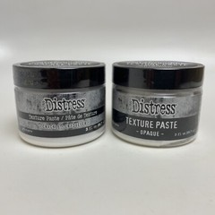 Tim Holtz Distress Texture Paste – Opaque Matte and Crackle – Two Jar Bundle