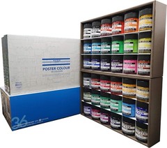 NICKER Watercolor Paint Poster Color 40ml 36 Colors Set PC40ML36N Art