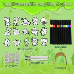 Aqua 3D Foaming Art Kit for , Paint by Number Craft with Inflatable Animals, …