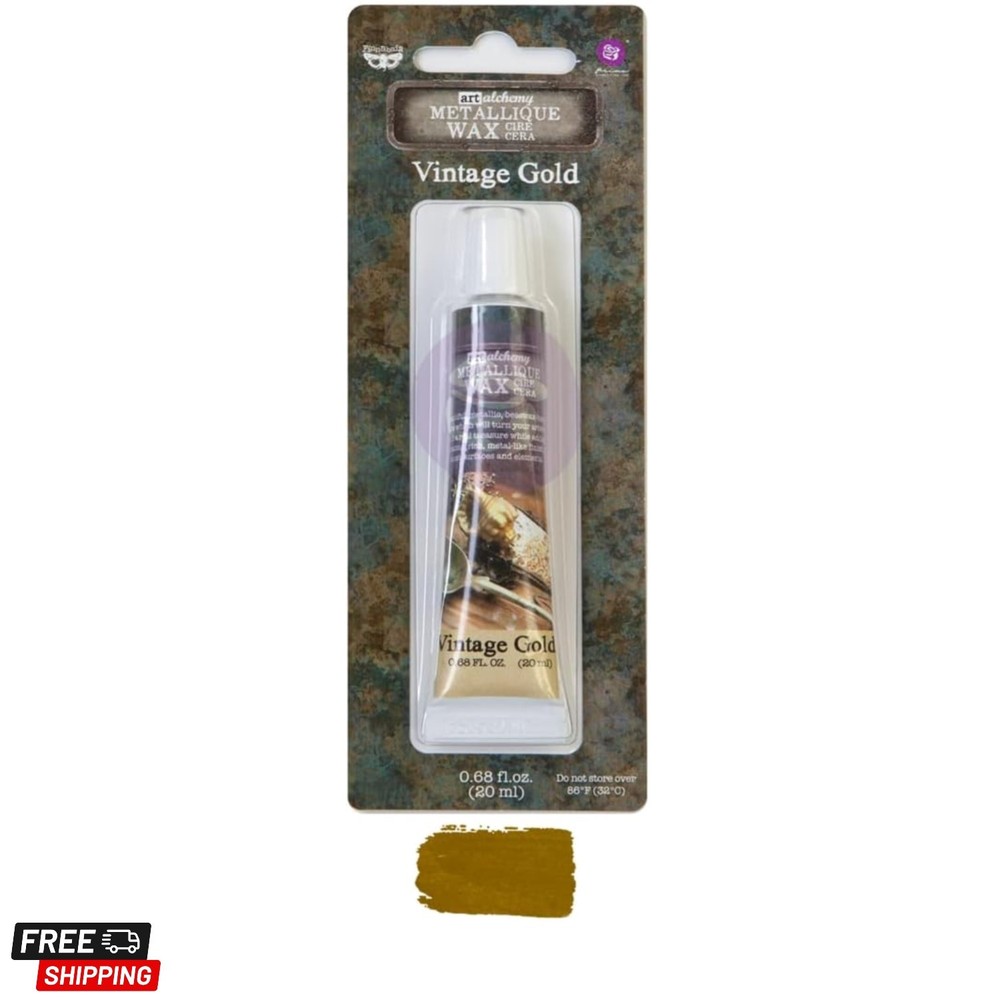 Prima Marketing Art Alchemy-Metallique Wax-Vintage Gold, 0.68 Fl Oz Pack of 1…