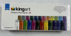 Kingart Studio Tempera Paint Sticks Set of 24 Washable Quick Dry New Sealed