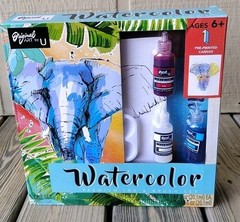 Elephant Watercolor Paint Set for Kids Travel Original Art By U Premium Ink
