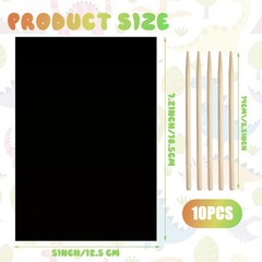 Gersoniel Scratch Paper Art Set Adults Scratchboard 7.2 x 5 inches, White