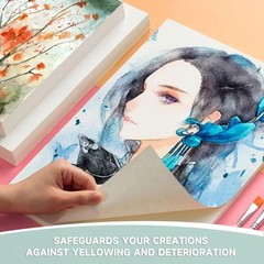 Watercolor Paper Bulk 8.5×11 Inch 100 Sheets 95lb 200gsm Artist Painting