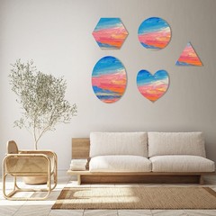 Paint Canvases, 2 Pack 12 Inch Round Stretched Art Board Panels Black