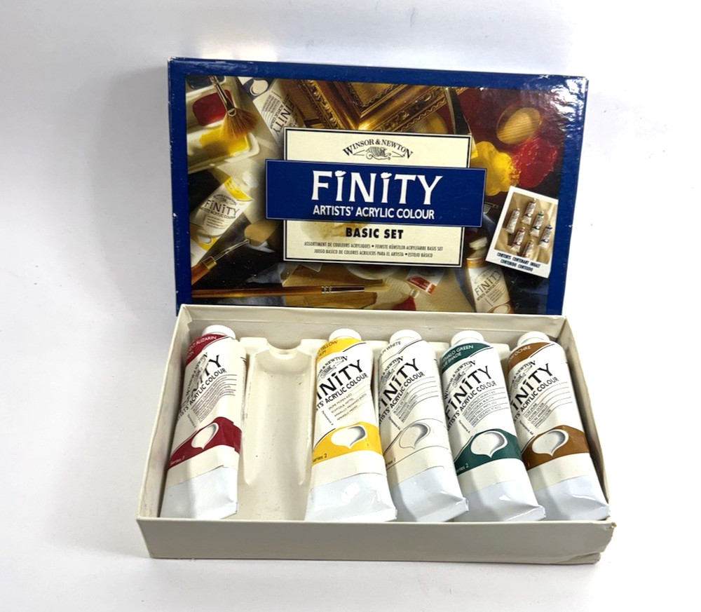 Winsor & Newton Finity Acrylic Paints 60ml – Lots of 5 Colors – Almost Full
