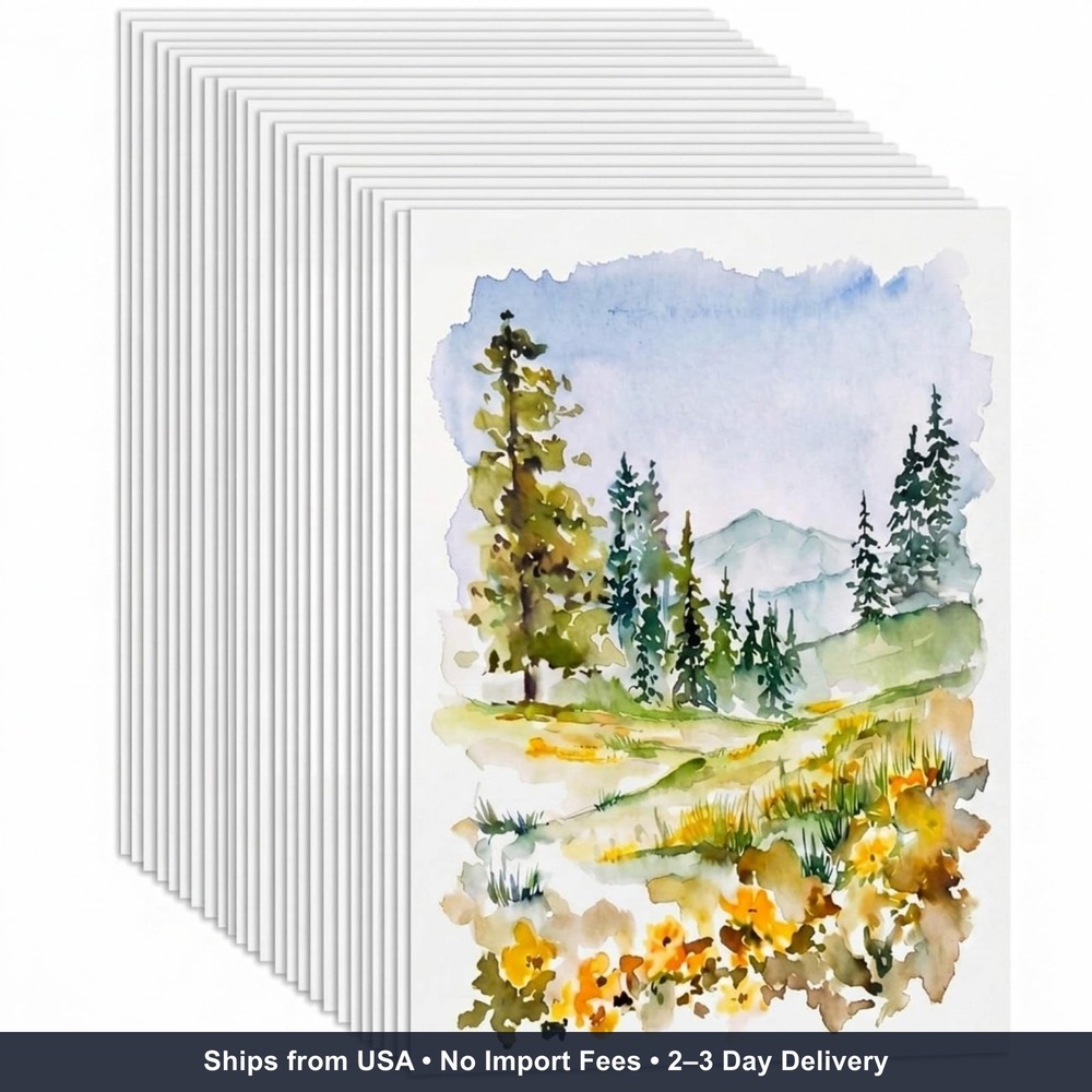 TaoBary 300 Pcs Watercolor Paper Bulk 8.5×11 Inch White Cold Press Watercolor Pa