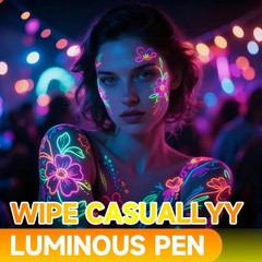 Neon Fluorescent Paint Markers 8pcs Luminous Face Body Art Creative UV Supplies
