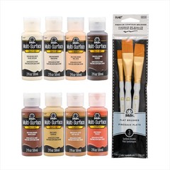 FolkArt Multi-Surface Skintone Acrylic Craft Paint Kit, 11 Piece Set Featurin…