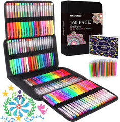160 Pack Gel Pens for Adult Coloring Book, 80 Colors Gel Pens Colored with 80 Ri