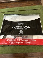 Angelus Jumbo Pack, Large Paint Synthetic Brush Set for Acrylic, Oil Painting