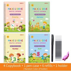 16Pcs Grooved Magic Practice Copybook Set Boys Girls Handwriting Book Practice
